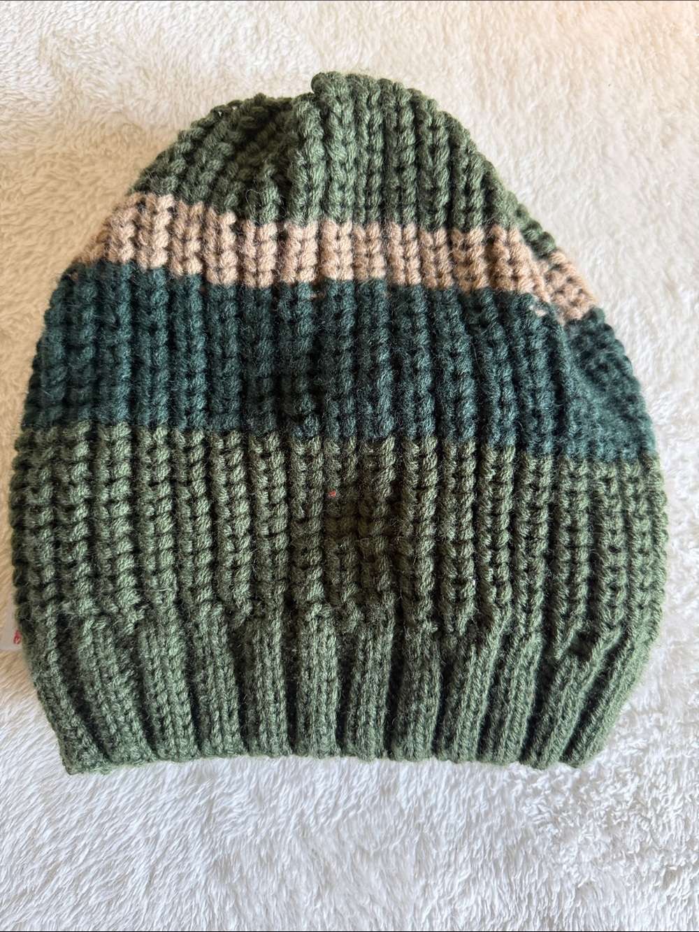 3M Thinsulate Beanie Green and Cream